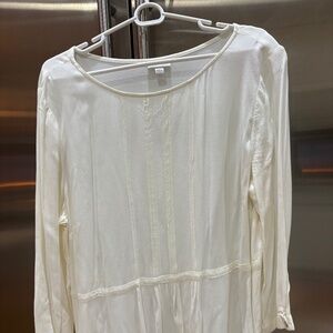 JJILL WHITE DRESSY TUNIC TOP SIZE XL SO PRETTY